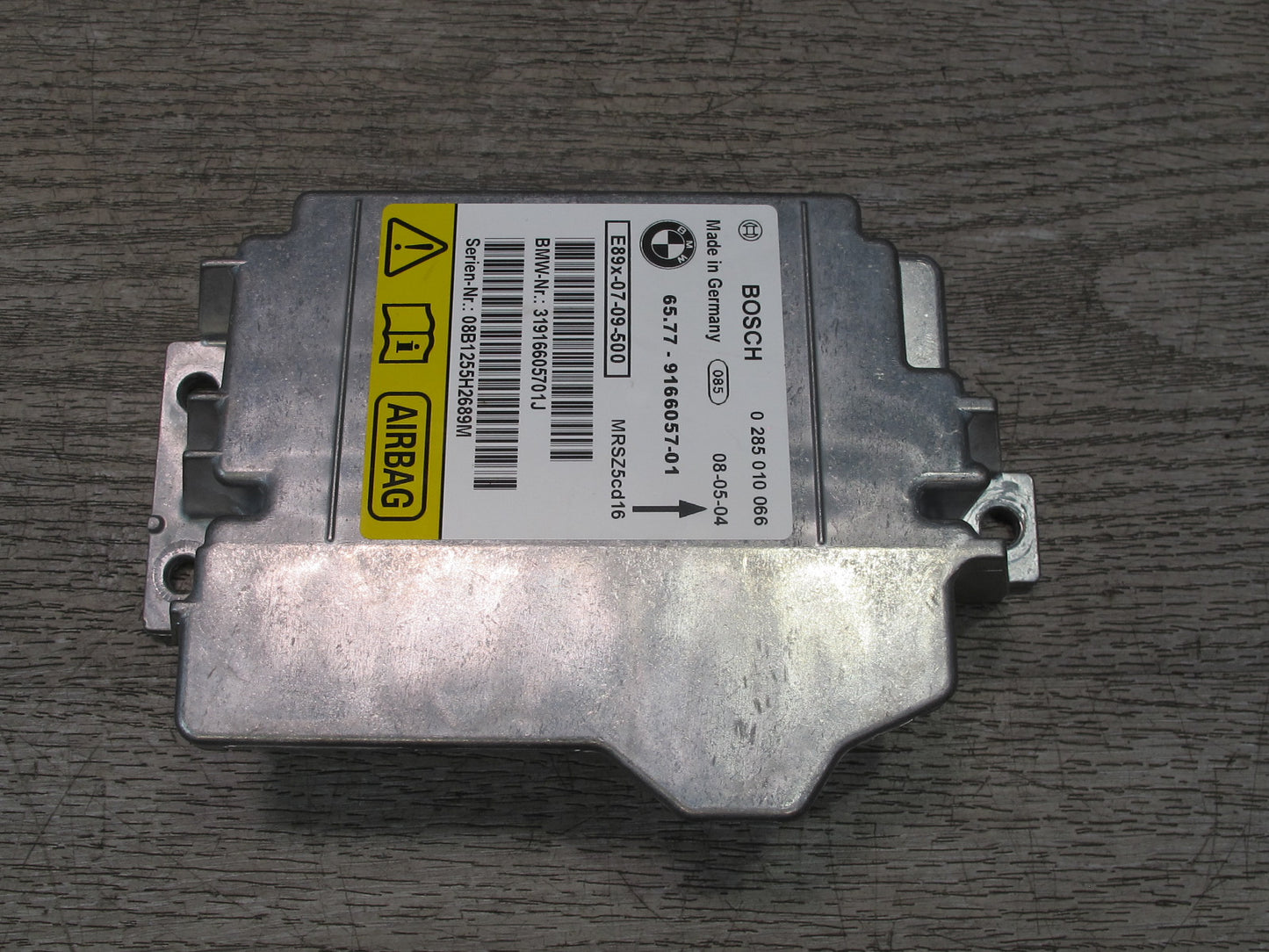 07-13 BMW E90 E92 E93 SRS AIRBAG SENSOR CONTROL MODULE 9166057 OEM