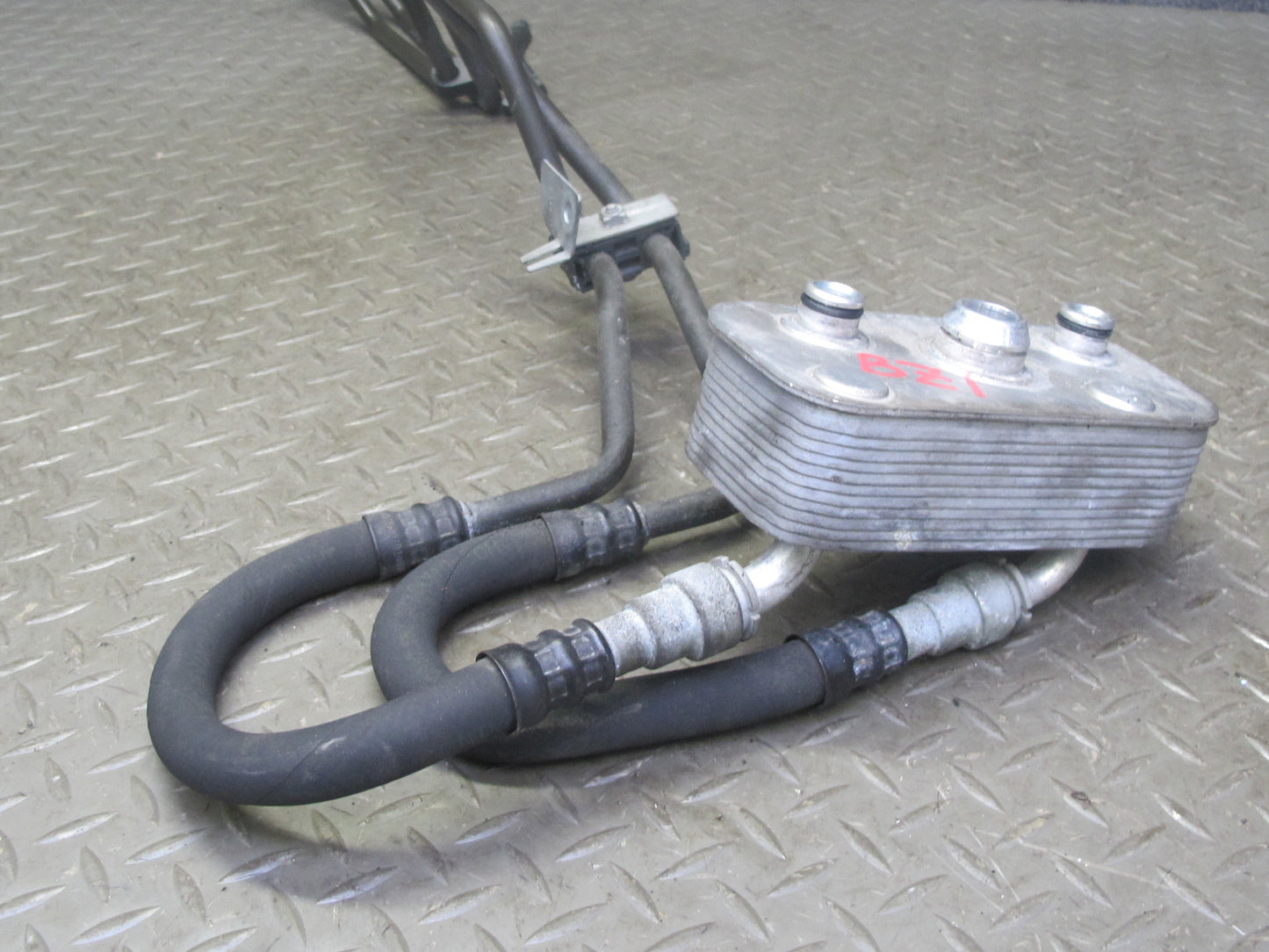 03-05 BMW E85 Z4 M54 Transmission Oil Cooler Heat Exchanger w Hose Line OEM