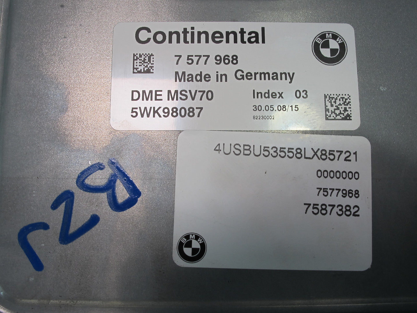 07-08 BMW E85 Z4 N52 3.0L Conv A/T SPEED0 ECU ECM Immo Module Lock KEY Set OEM