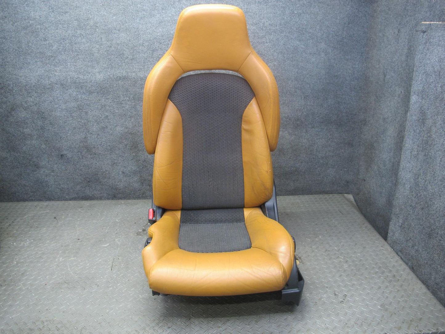 07-09 Nissan 350Z Z33 Convertible Left & Right Power Leather Seat Set Orange OEM