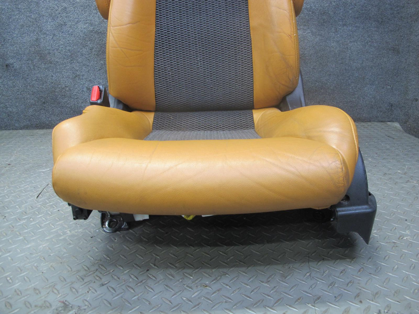 07-09 Nissan 350Z Z33 Convertible Left & Right Power Leather Seat Set Orange OEM