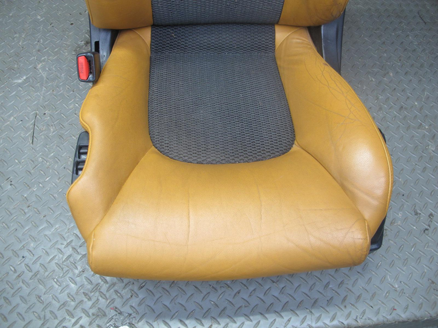 07-09 Nissan 350Z Z33 Convertible Left & Right Power Leather Seat Set Orange OEM