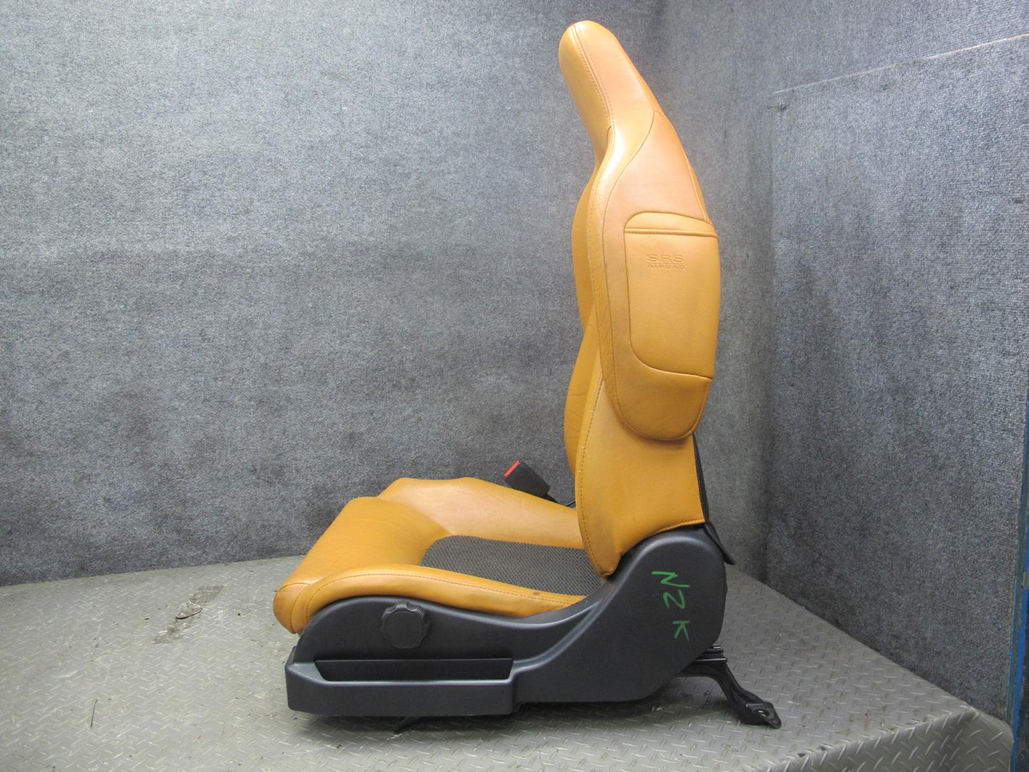 07-09 Nissan 350Z Z33 Convertible Left & Right Power Leather Seat Set Orange OEM