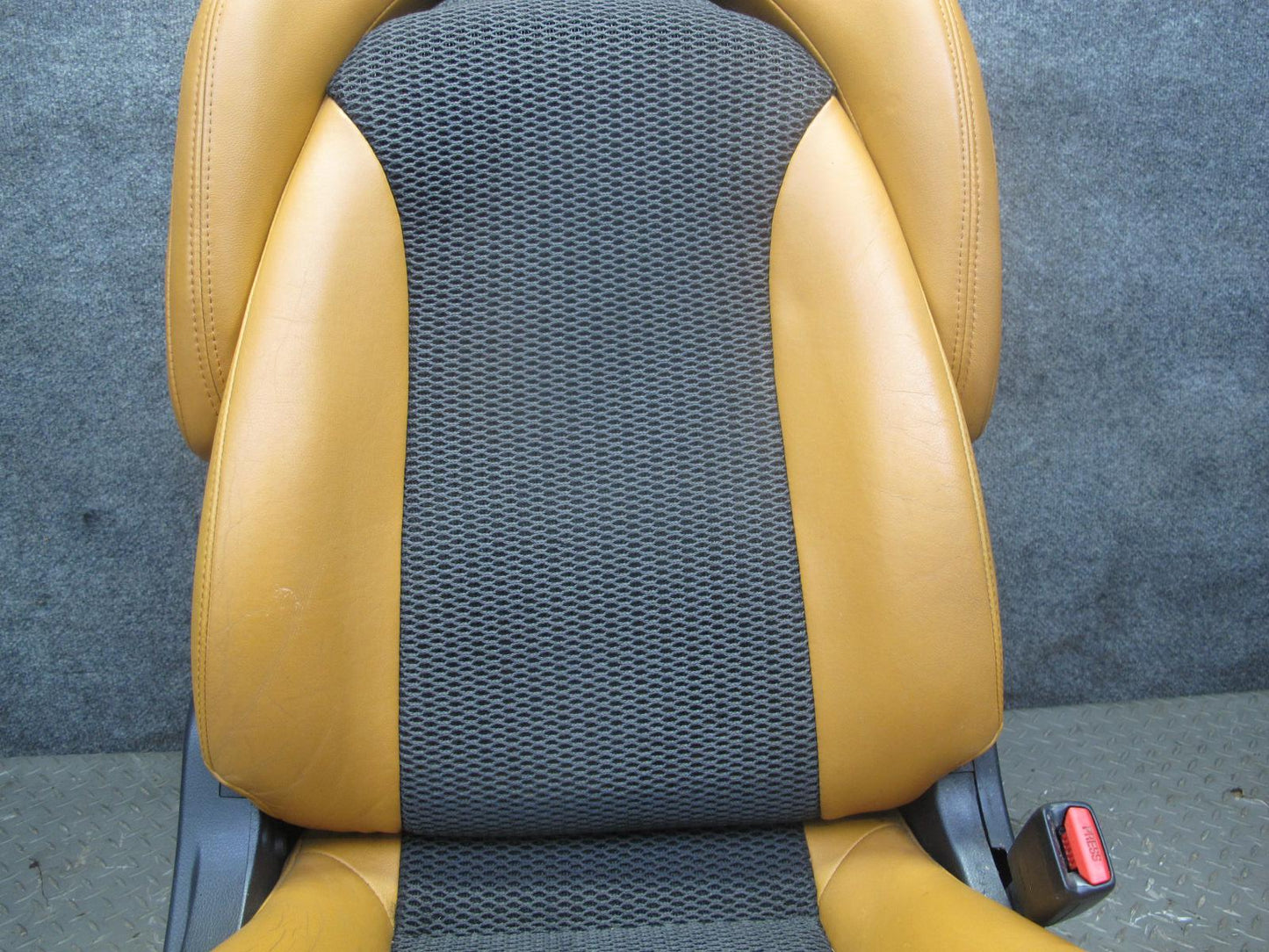 07-09 Nissan 350Z Z33 Convertible Left & Right Power Leather Seat Set Orange OEM