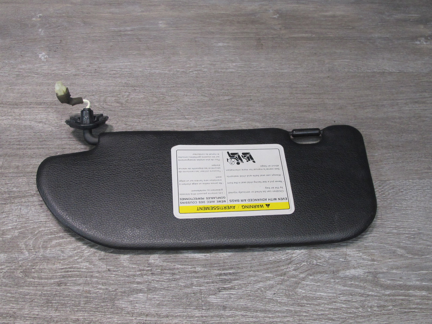 07-08 Nissan 350Z Z33 Convertible Set of 2 Left & Right Sun Visor Black OEM