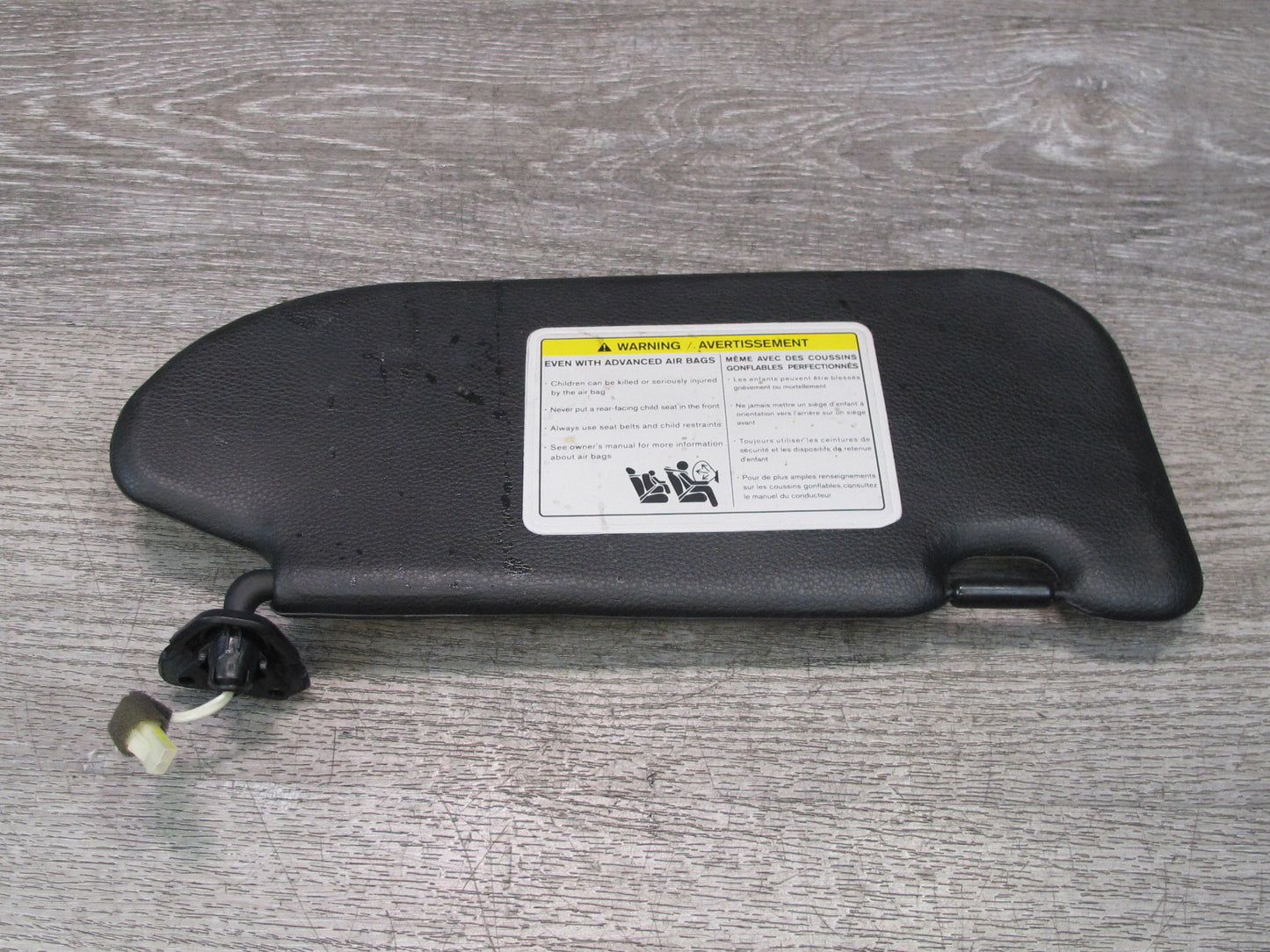 07-08 Nissan 350Z Z33 Convertible Set of 2 Left & Right Sun Visor Black OEM