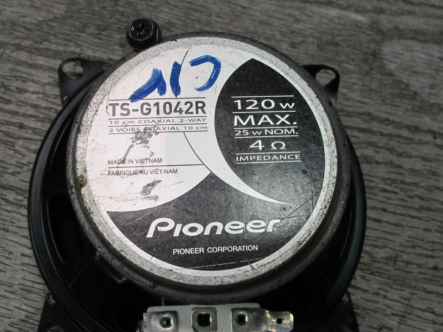 Set of 2 Pioneer TS-G1042R 4" 2-WAY Speaker 25W RMS 120W Peak Power
