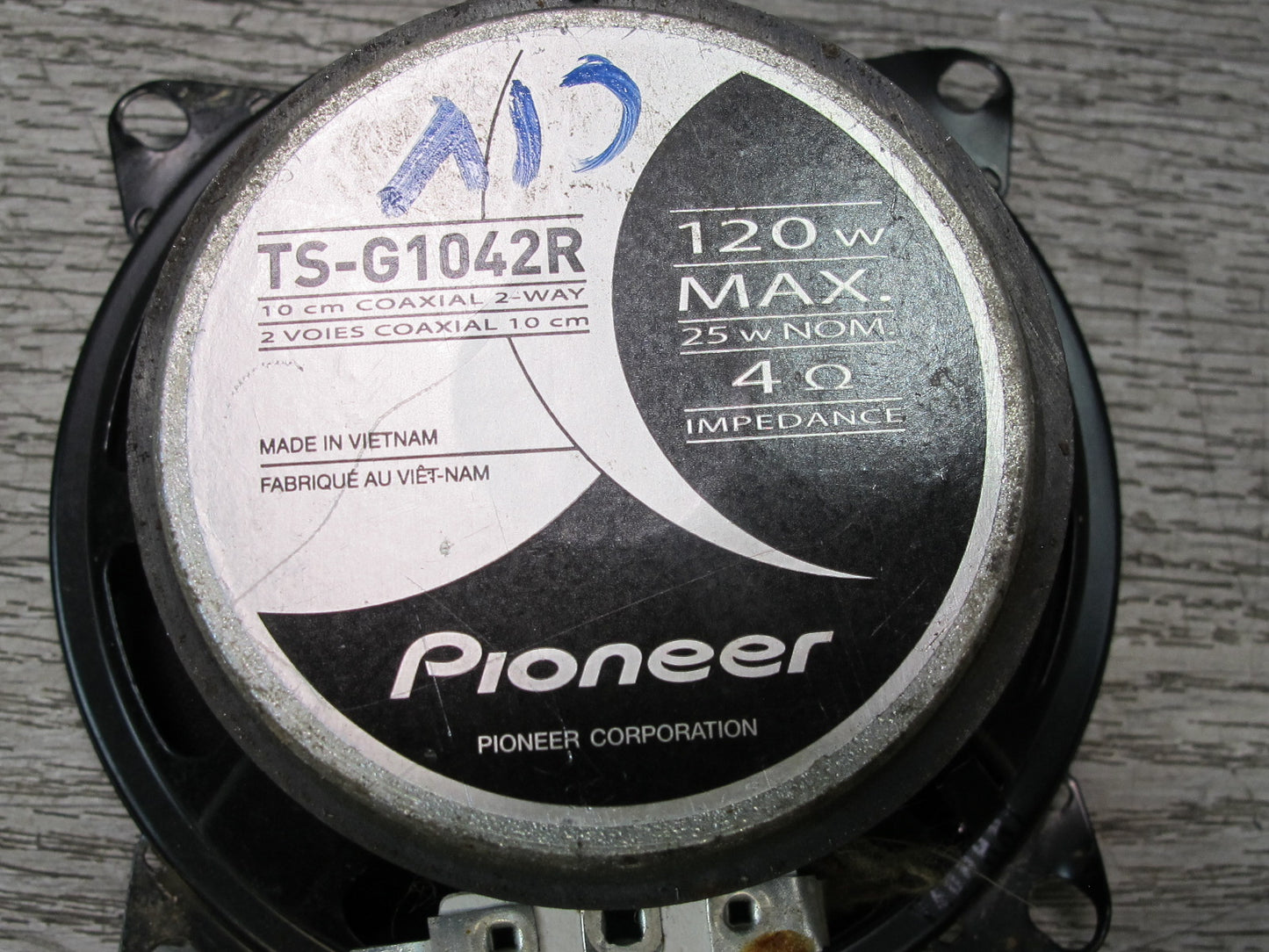 Set of 2 Pioneer TS-G1042R 4" 2-WAY Speaker 25W RMS 120W Peak Power
