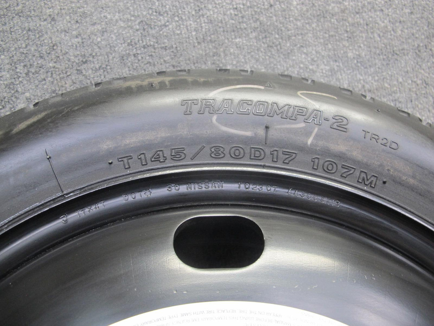 03-09 Nissan 350Z Z33 Emergency Spare Tire R17 17" Wheel 17x4J 145/80 107M OEM