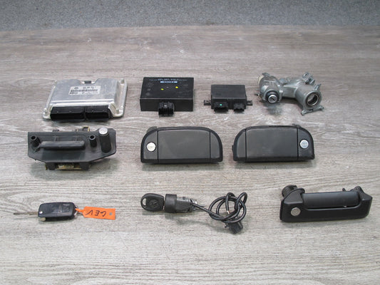 2001 VW Eurovan T4 2.8L A/T Engine ECU Immo Theft Ignition Lock KEY Handle Set