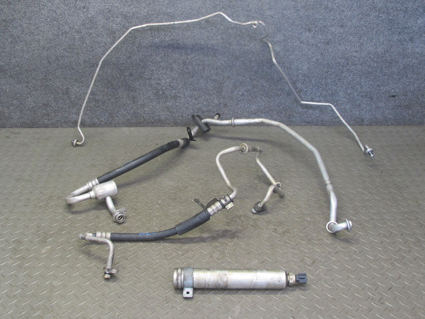 09-10 Nissan Z34 370Z Set of 4 A/C Air Conditioning Hose Pipe Line w Dryer OEM