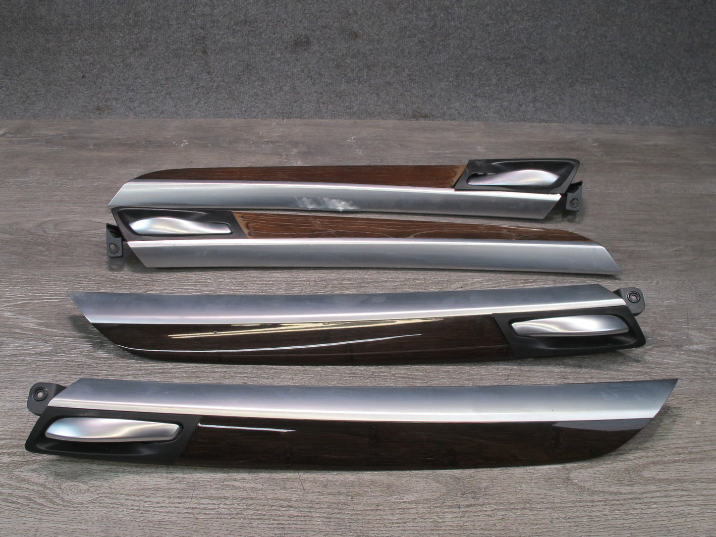 2008-2014 BMW E71 E72 X6 Front & Rear Door Bamboo Wood Trim Cover Panel Set of 4