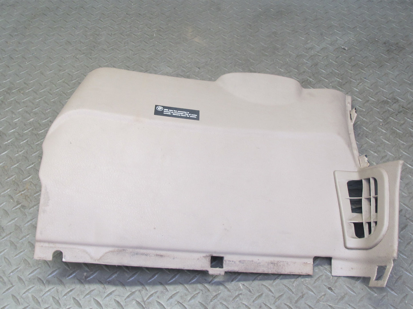 96-02 BMW E36/7 Z3 Left Under Dash Lower Knee Trim Cover Beige 8397599 OEM