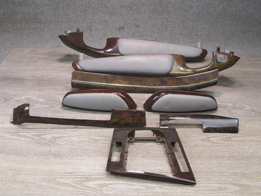 01-06 BMW E46 325Ci 330Ci Convertible Dash Door Console Wood Trim Panel Set