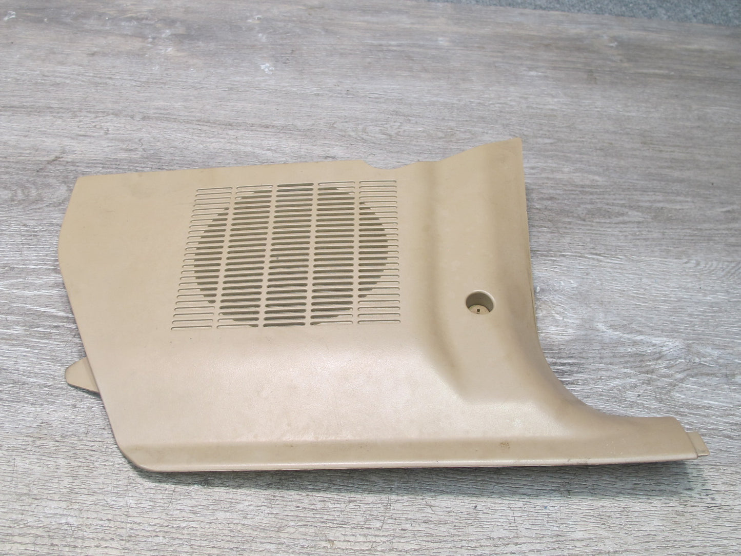 96-02 BMW E36/7 Z3 Right Passenger Side Kick Trim Speaker Cover Panel Beige OEM
