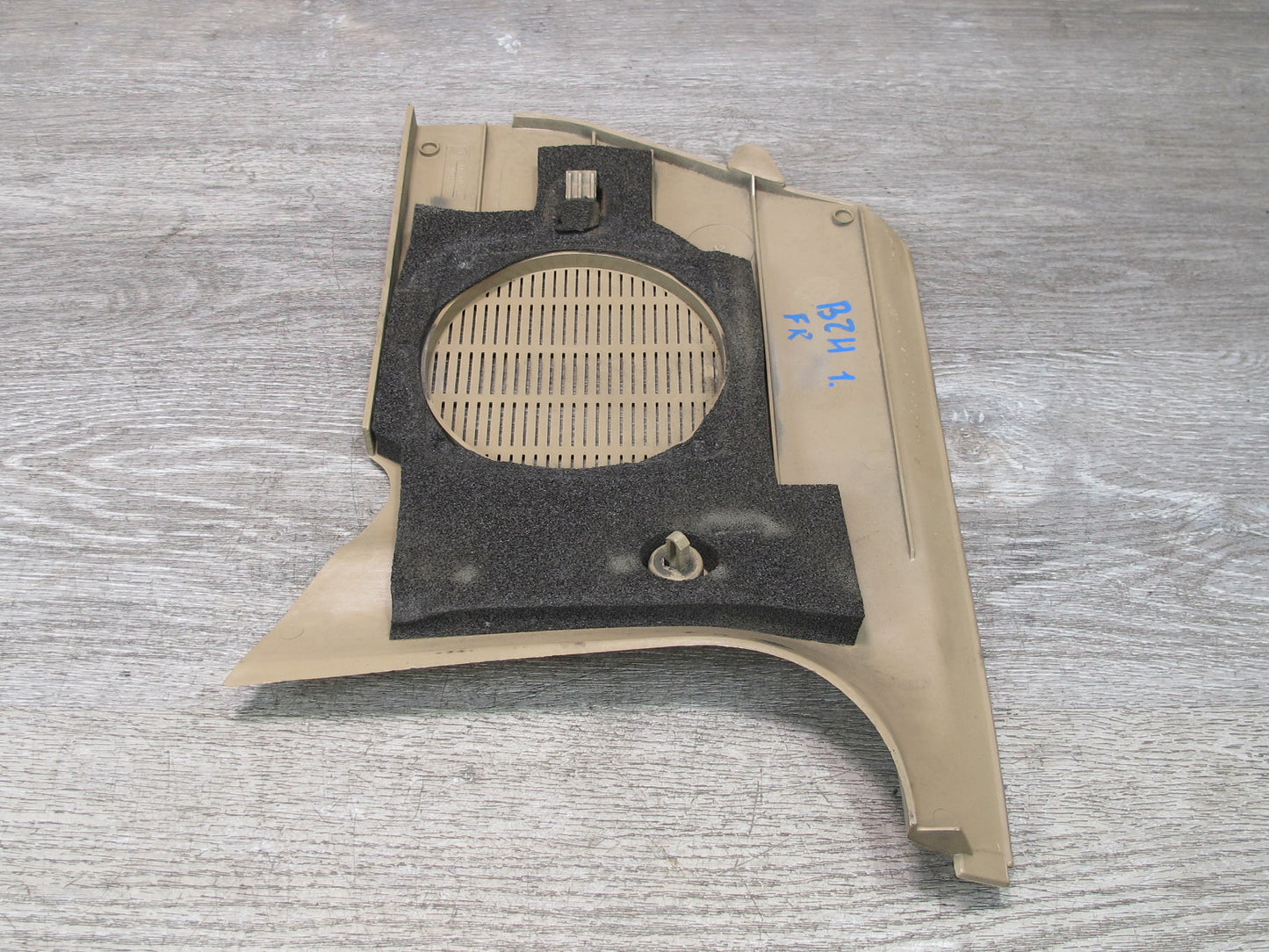 96-02 BMW E36/7 Z3 Right Passenger Side Kick Trim Speaker Cover Panel Beige OEM