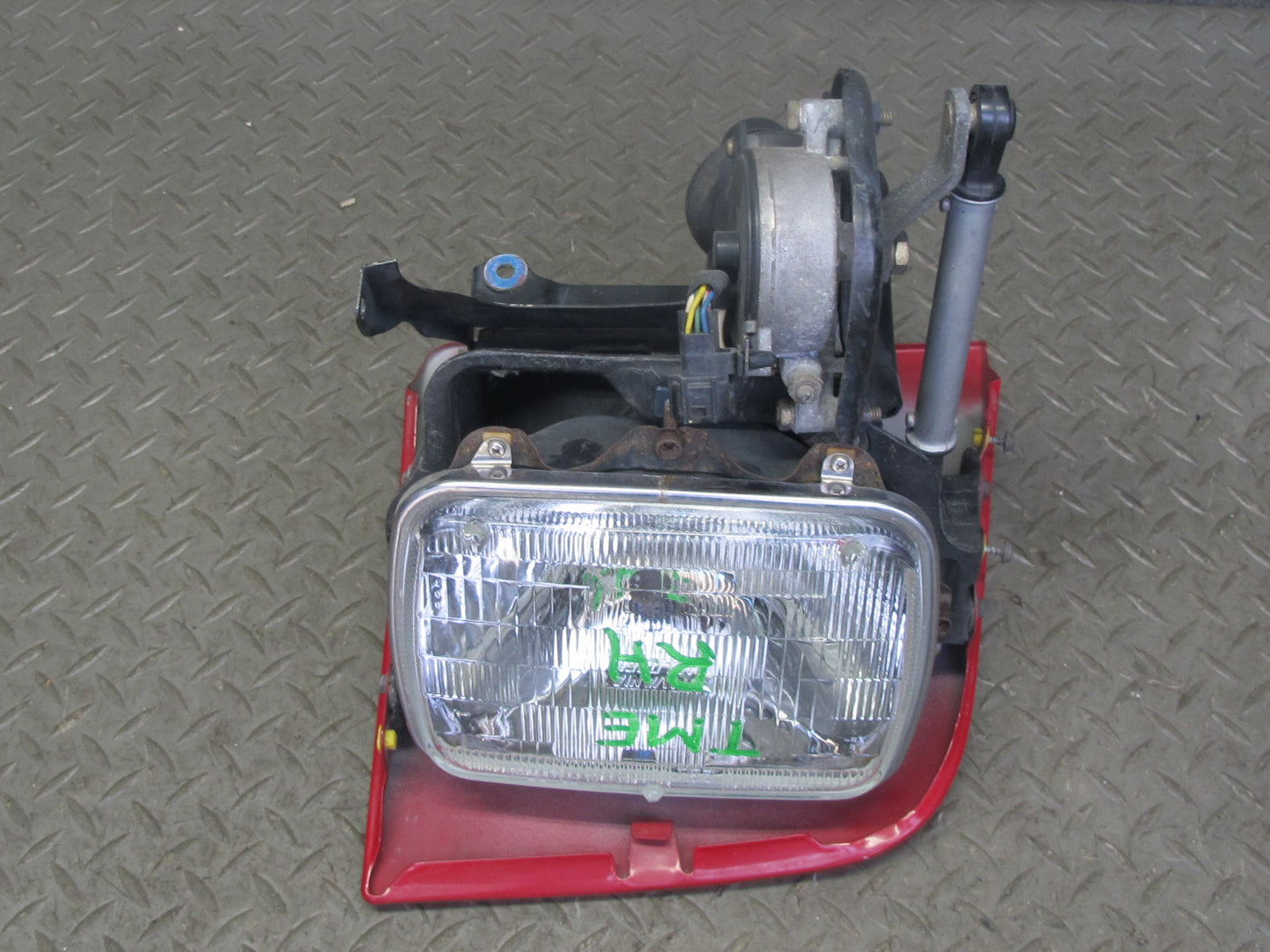 91-95 Toyota SW21L MR2 Front Right POP UP Headlight Lamp w Motor Rally RED OEM