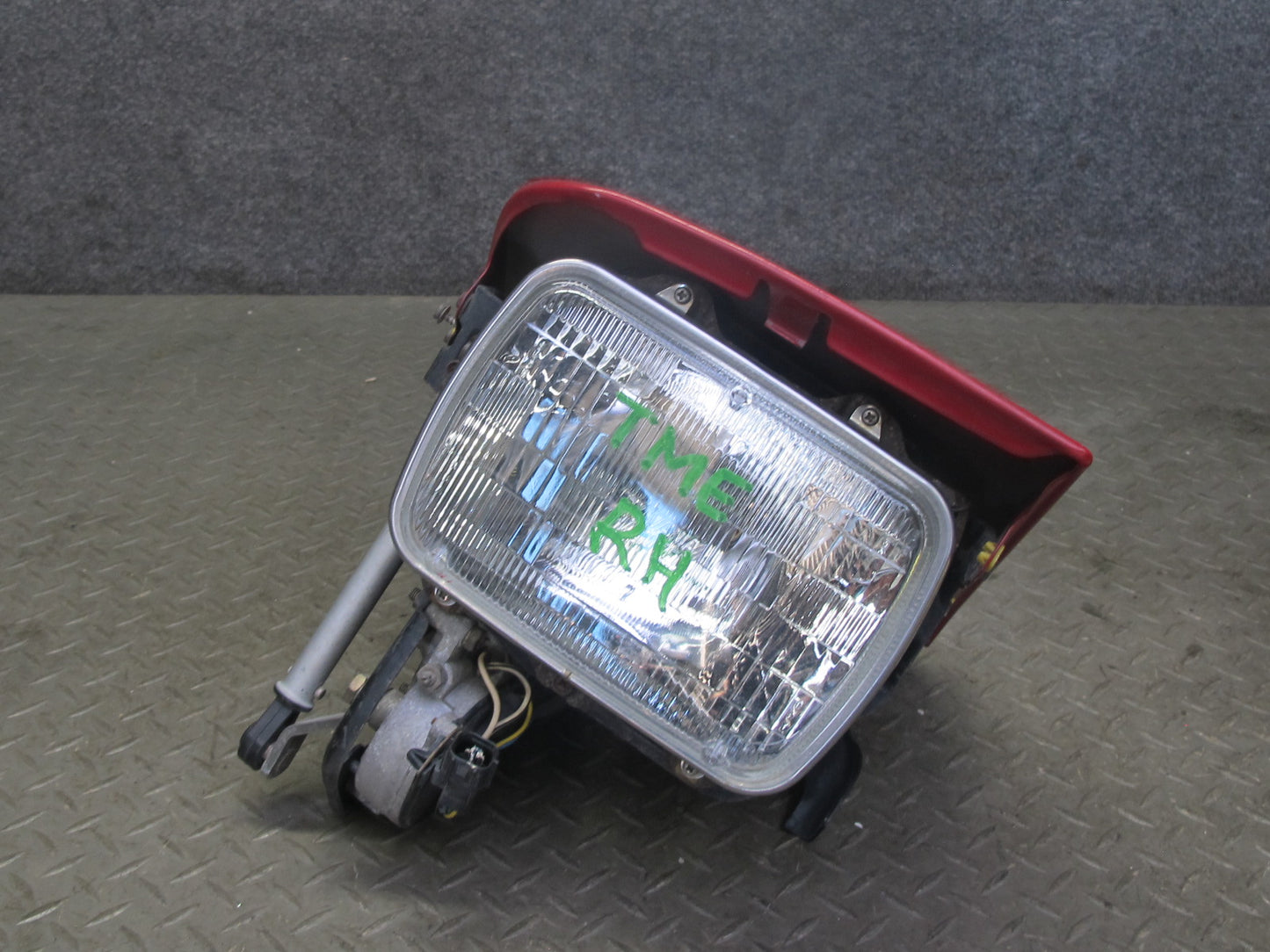 91-95 Toyota SW21L MR2 Front Right POP UP Headlight Lamp w Motor Rally RED OEM