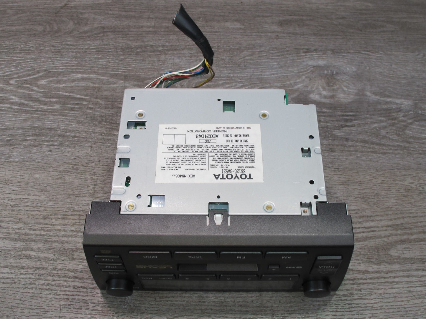 01-02 Lexus JZS160 GS430 GS300 Pioneer AM FM Radio Cassette Player Head Unit OEM