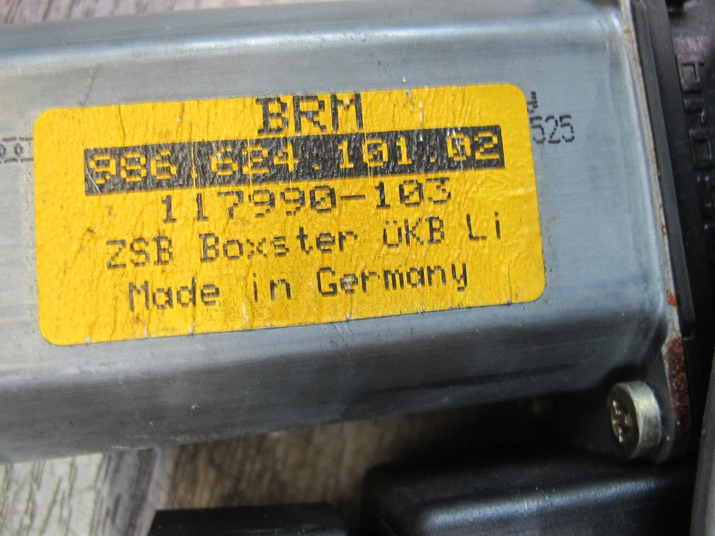 1997-2004 Porsche Boxster 986 Left Driver Side Door Window Regulator W/ Motor