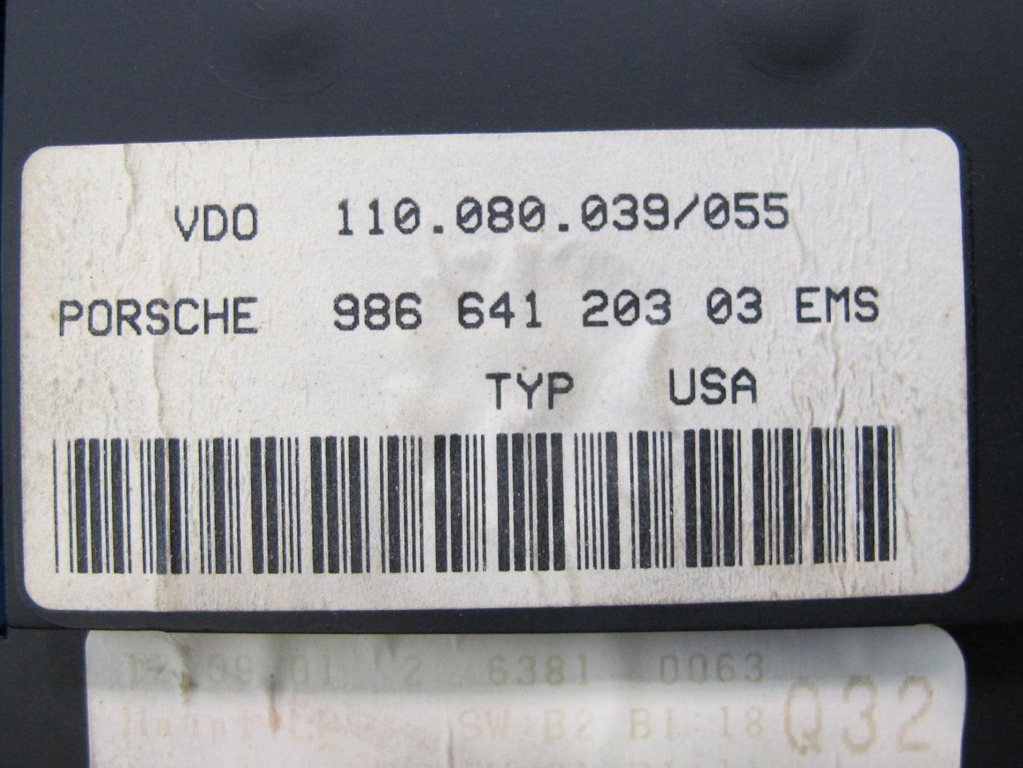 2001-2004 Porsche Boxster 986 M/T 5-SPEED Speedometer Gauge Instrument Cluster