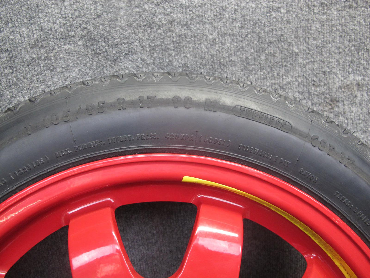 97-04 Porsche Boxster 986 Emergency Spare Tire Wheel 17x3.5 ET19 Conti 105/95