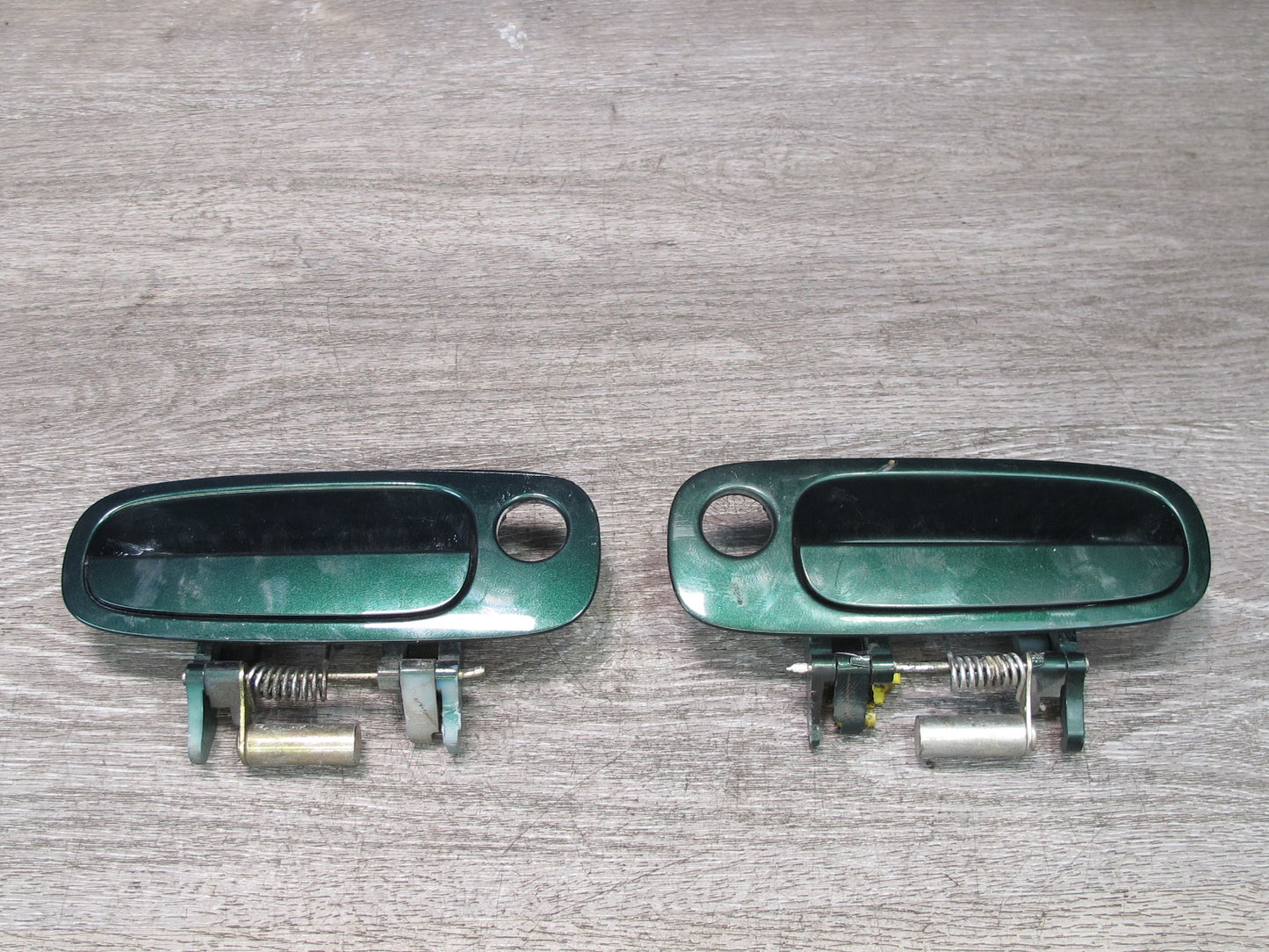 00-05 Toyota MR2 Spyder Set of 2 Left & Right Door Exterior Handle Green OEM