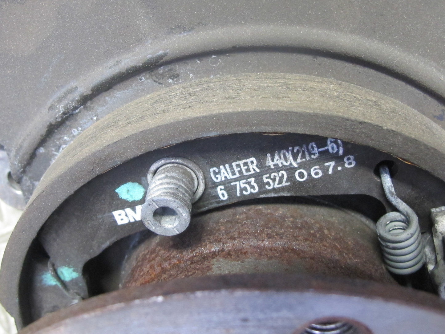 03-08 BMW E85 Z4 RWD Rear Left Spindle Knuckle Trailing Arm Hub Bearing 68K OEM