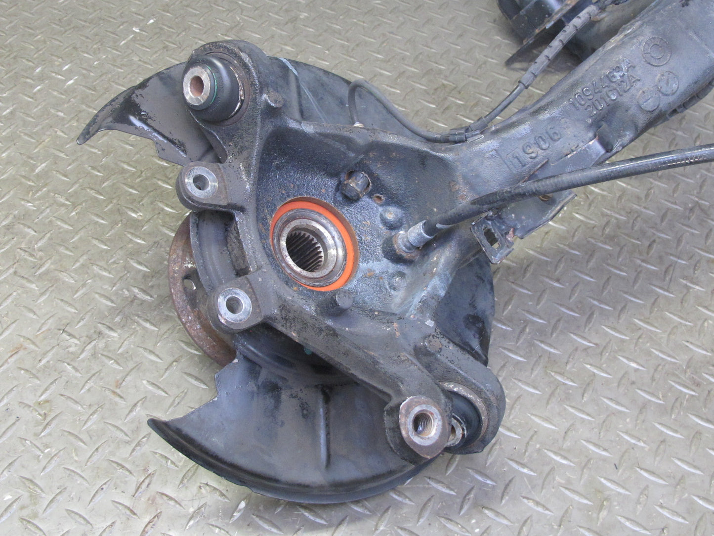 03-08 BMW E85 Z4 RWD Rear Left Spindle Knuckle Trailing Arm Hub Bearing 68K OEM