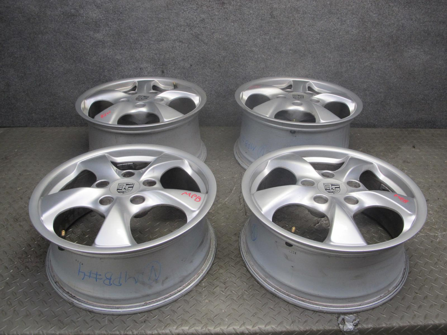 2001-2002 Porsche Boxster 986 R17 17" Wheel Rim 17x7J 17x8.5J ET50/55 Set of 4