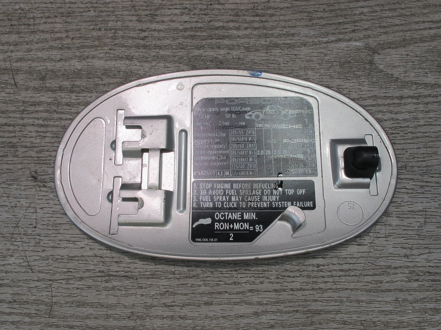 1997-2004 Porsche Boxster 986 Fuel Gas Tank Filler Door Cover Silver