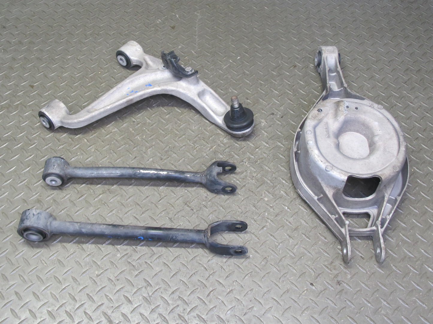 07-09 Nissan 350Z Z33 Convert Set of 4 Rear Left Suspension Control Arm 51K OEM