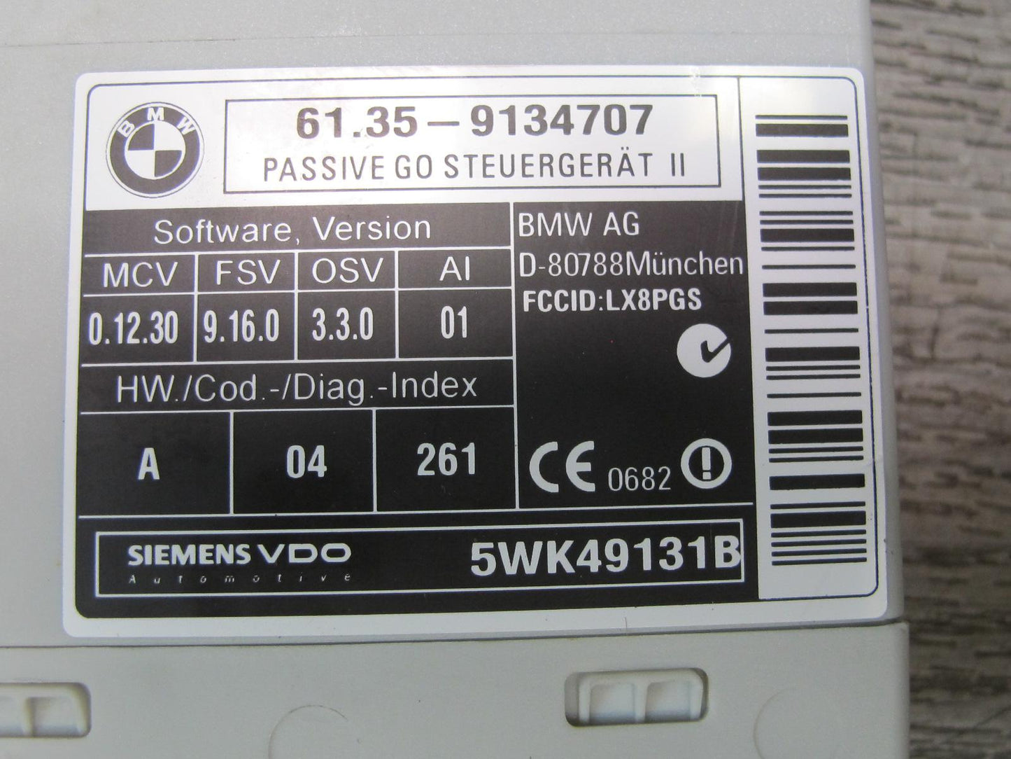 2008-2014 BMW E71 E72 X6 X6M Keyless Entry Passive GO Control Module 9134707