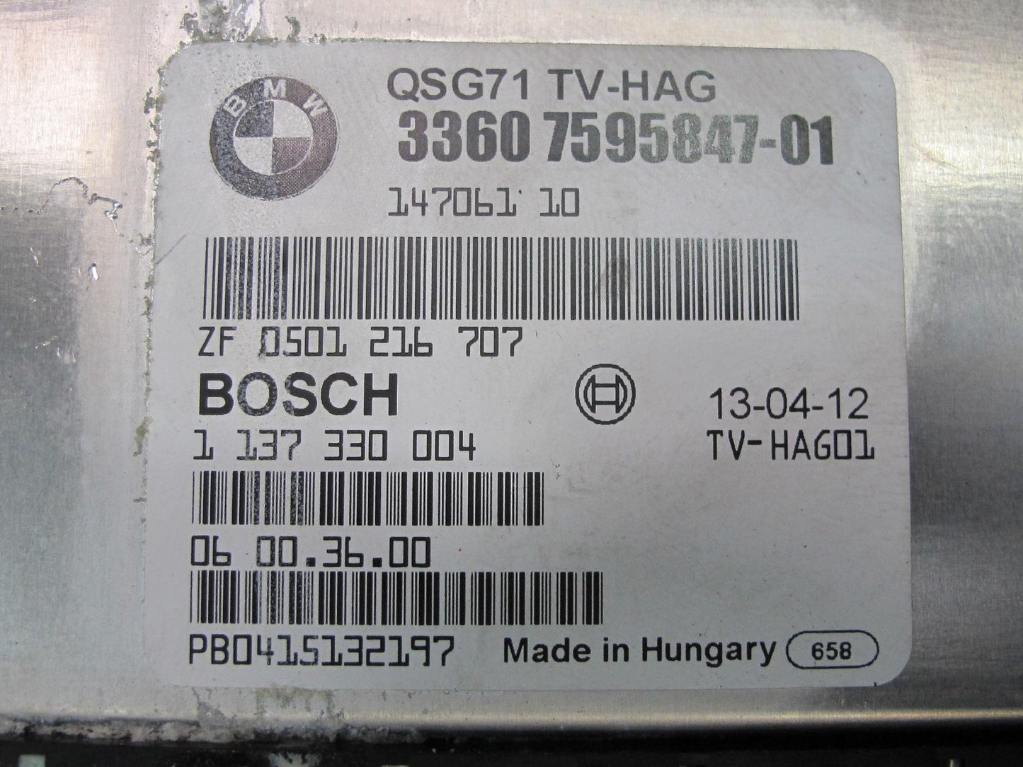 2010-2014 BMW E70 E71 X5M X6M Rear Differential Lock Control Module 7595847