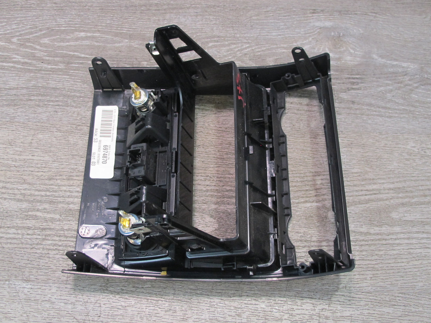 2008-2014 BMW X6 E71 E72 Rear Center Console Trim Panel Power Outlet Headphones