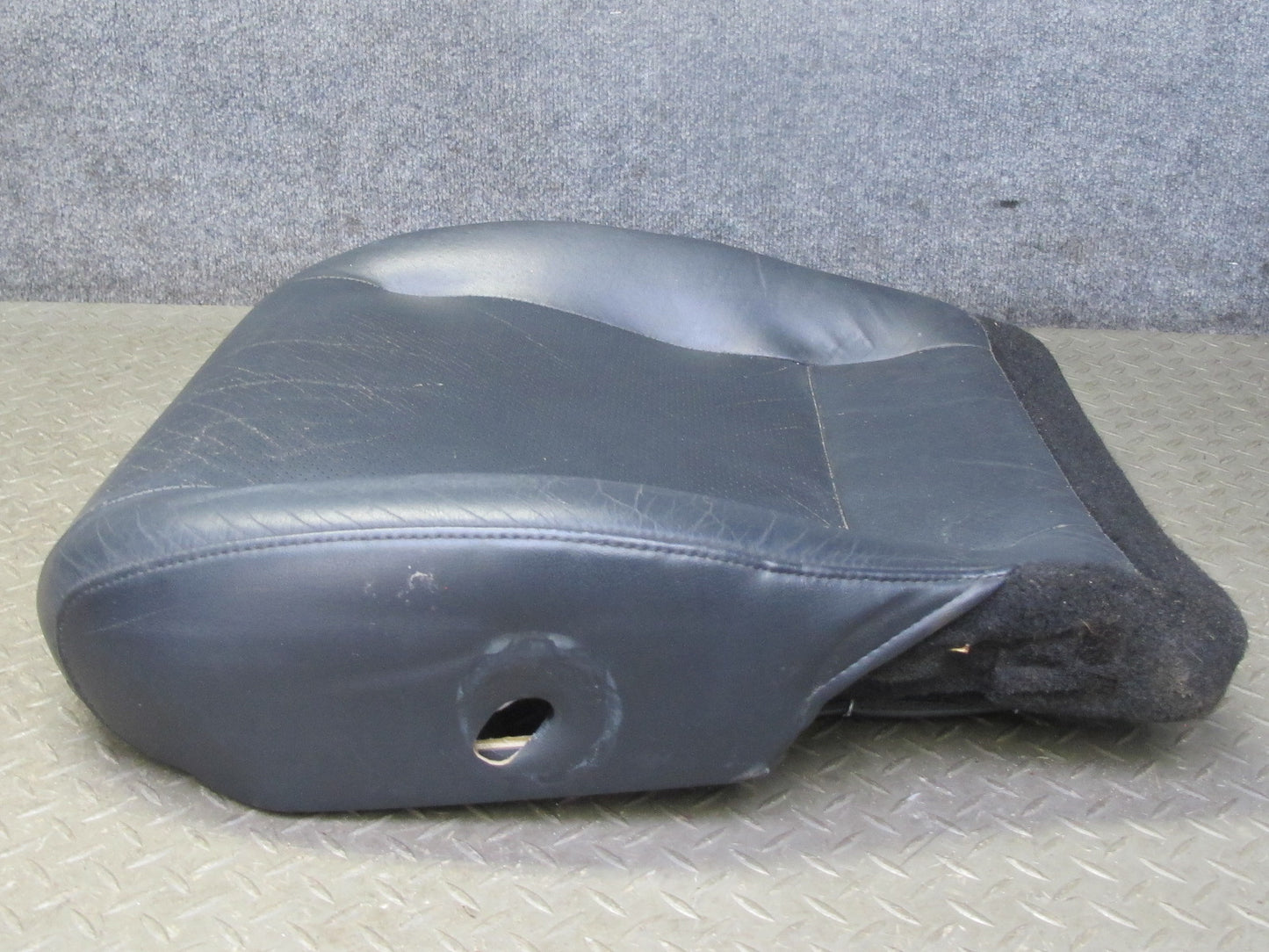 03-05 Toyota MR2 Spyder Front Left Driver Seat Lower Leather Cushion Black OEM