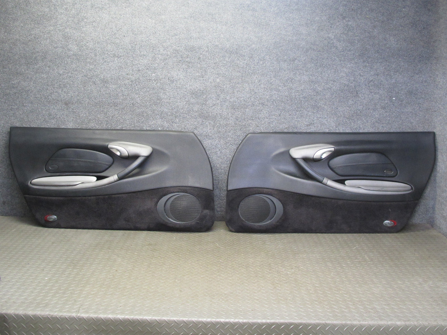 2000-2002 Porsche Boxster 986 Left & Right Side Interior Door Panel Black Set