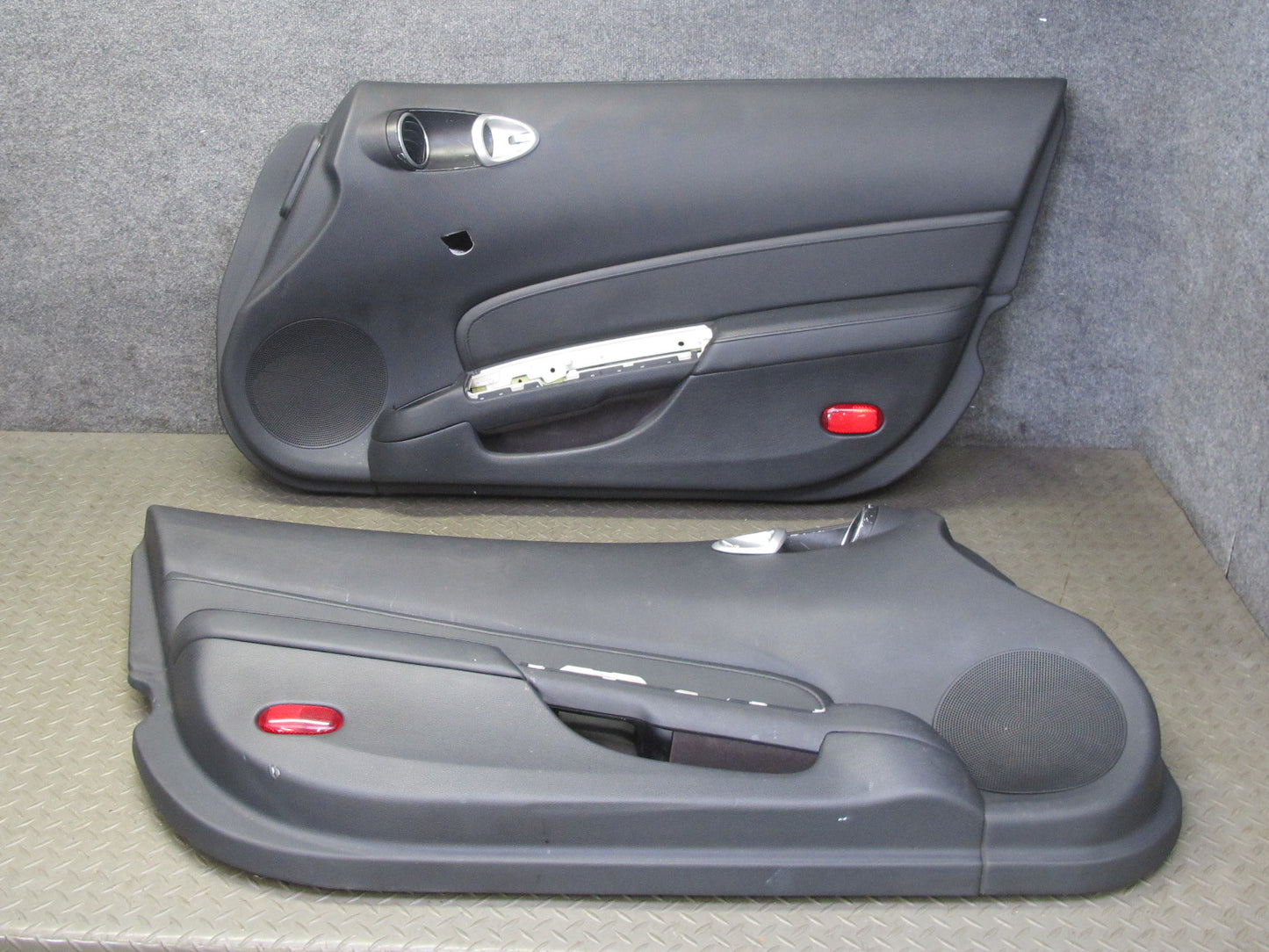 06-09 Nissan 350Z Z33 Left & Right Door Interior Trim Panel Set Black 51K OEM