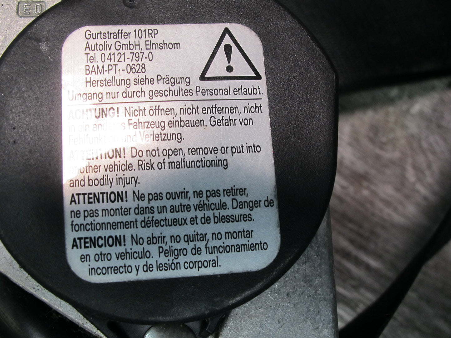 02-05 PORSCHE 911 CARRERA 996 CONVERTIBLE FRONT RIGHT & LEFT SIDE SEATBELT RETRACTOR SET OEM