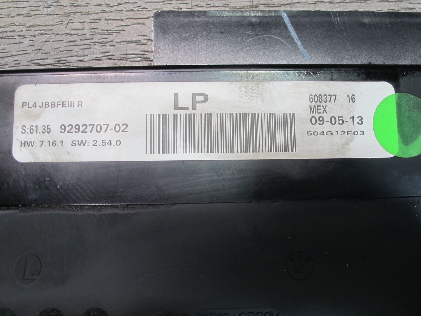 2010-2014 BMW E71 X6 X6M PL4 Jbbfeiii Body Control Module Unit BCM BCU 9292707