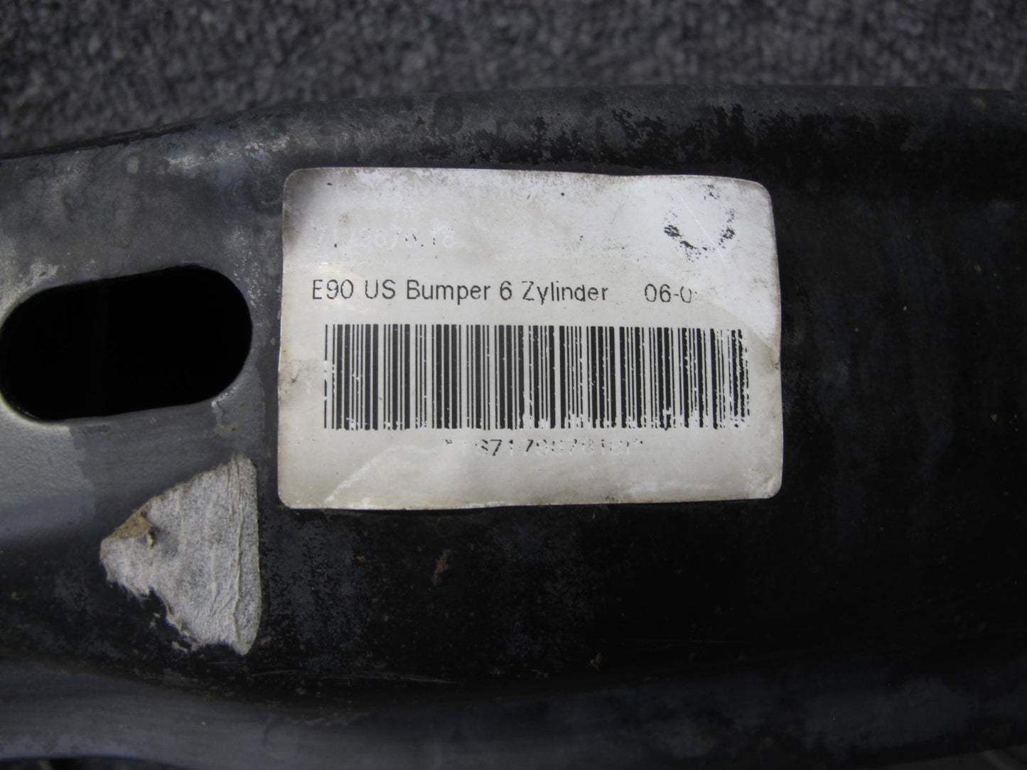 2008-2011 BMW E90 M3 Sedan Rear Bumper Impact Reinforcement Bar