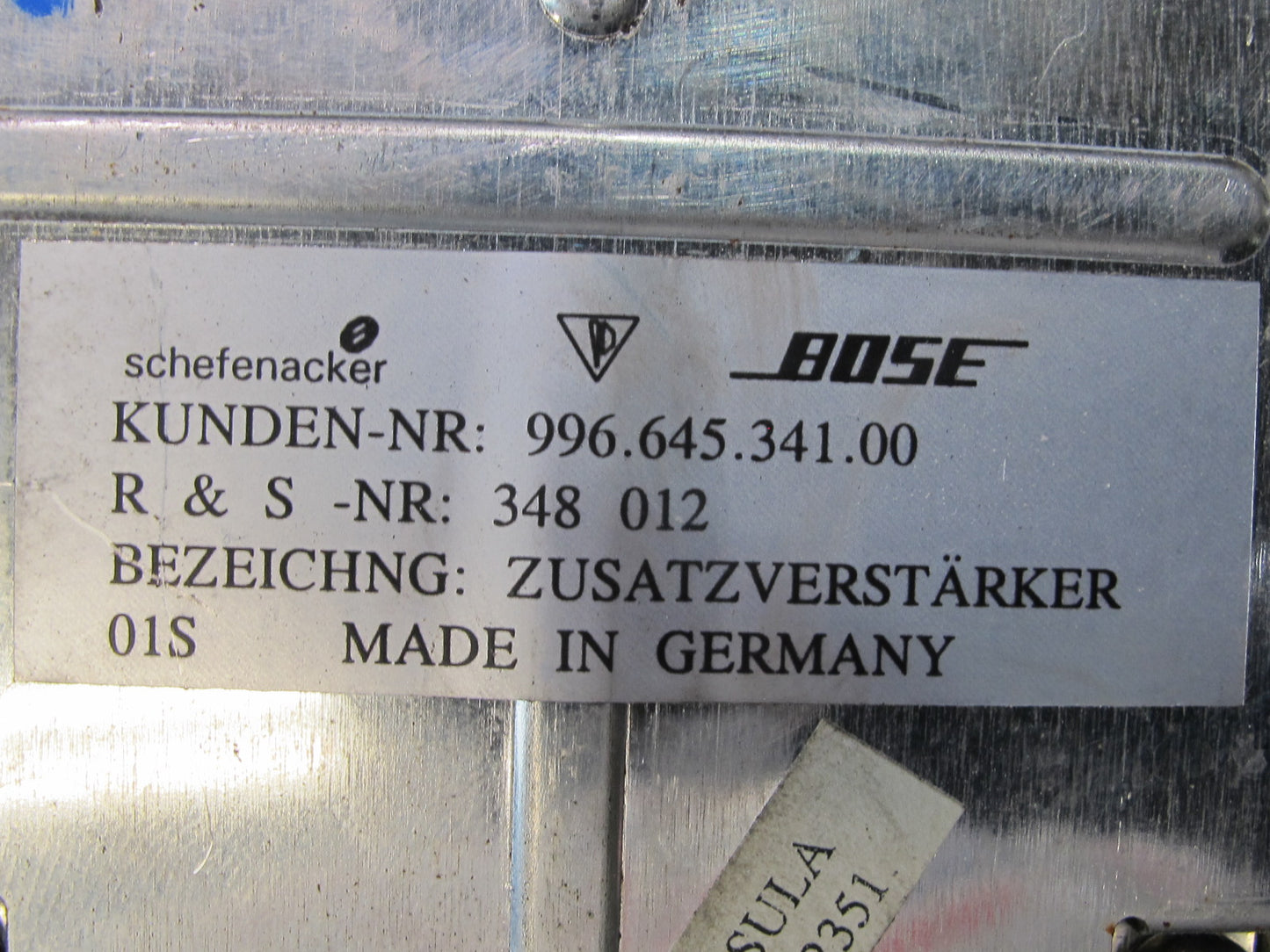 2002 Porsche 911 Carrera 996 Bode Additional Audio Amplifier AMP 99664534100