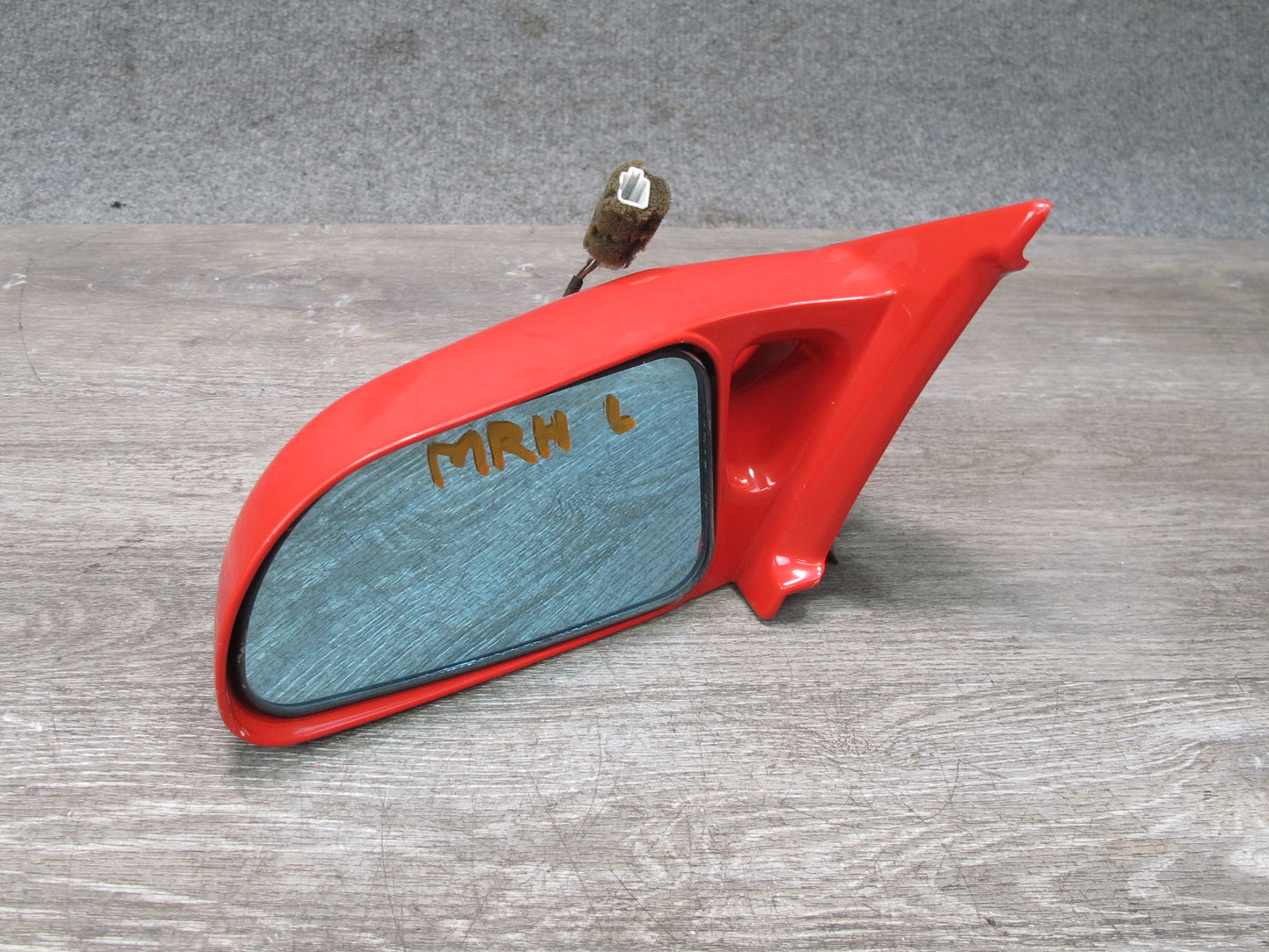 86-88 Mazda RX7 FC3S NA Left Driver Door Side View Power Mirror Sunrise RED OEM