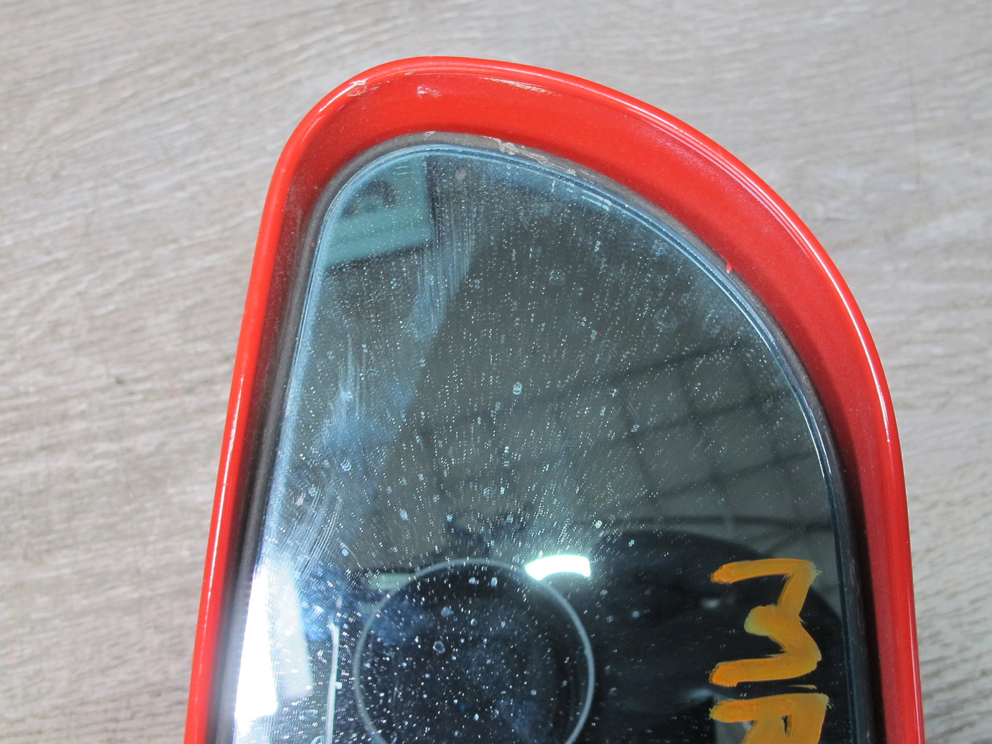 86-88 Mazda RX7 FC3S NA Left Driver Door Side View Power Mirror Sunrise RED OEM