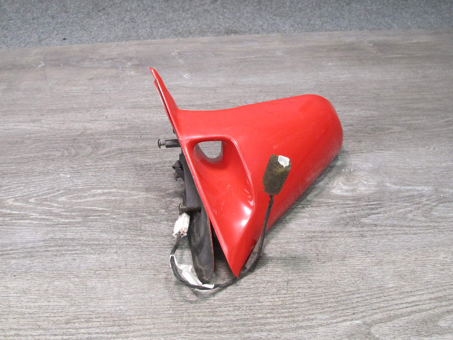 86-88 Mazda RX7 FC3S NA Left Driver Door Side View Power Mirror Sunrise RED OEM