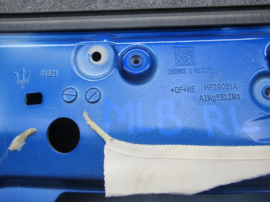 2017-2020 Maserati Levante M161 Rear Left Driver Side Door Shell Panel Blue