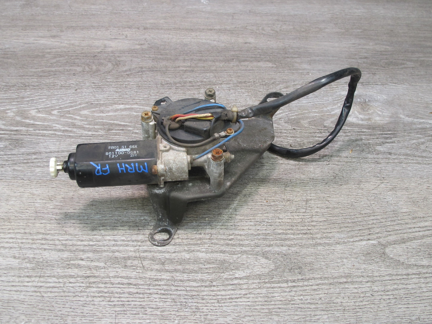 86-91 Mazda RX7 FC3S Front Right Pop-up Headlight Motor Actuator w Bracket OEM