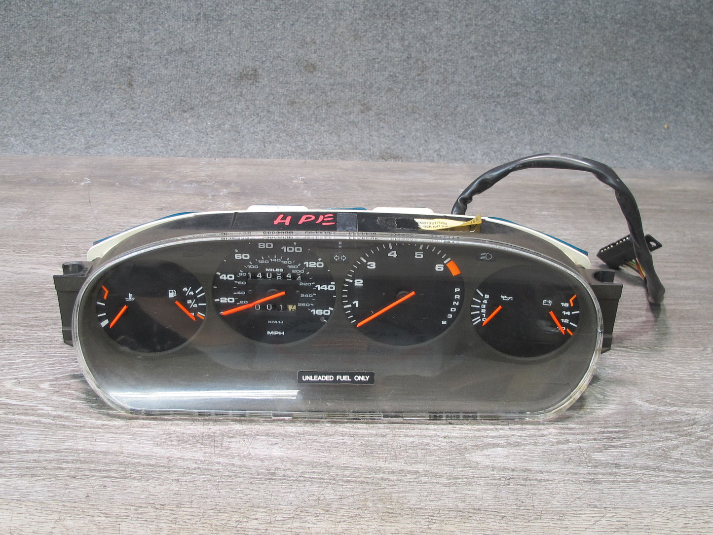 85-86 Porsche 928 MT Manual Transmission Speedometer Instrument Cluster Gauge
