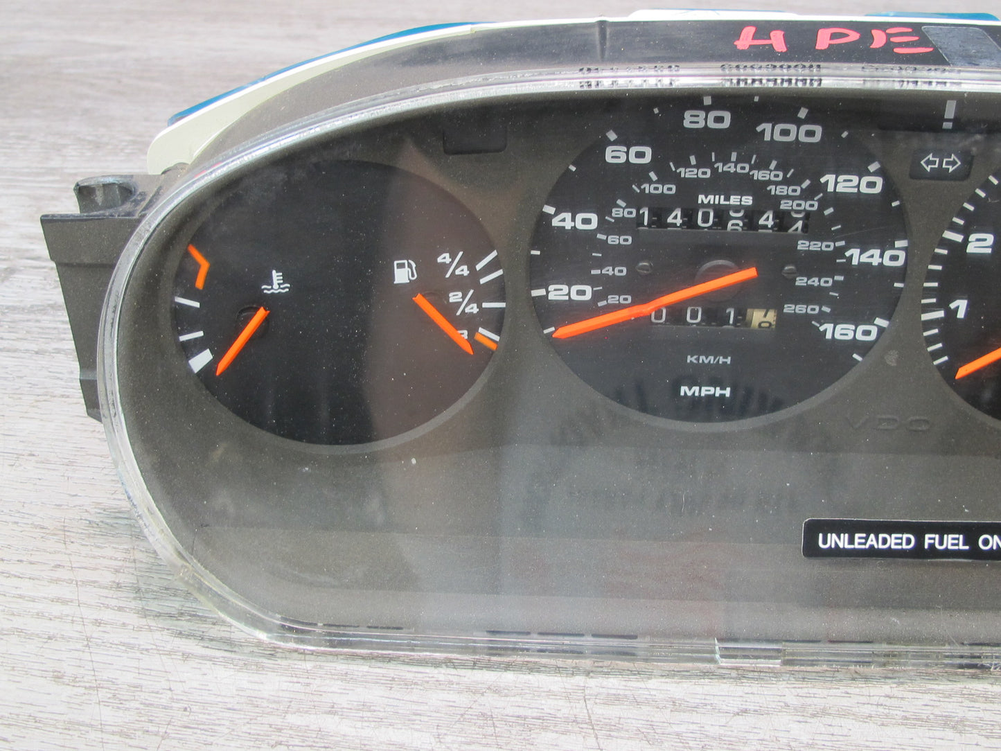 85-86 Porsche 928 MT Manual Transmission Speedometer Instrument Cluster Gauge