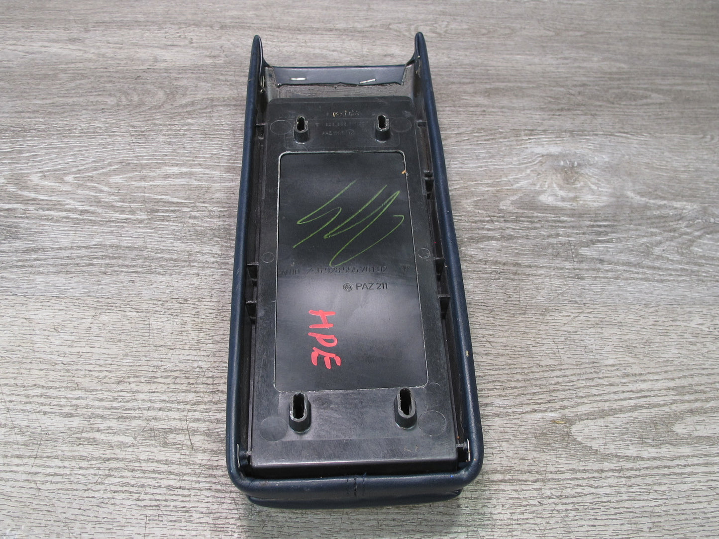 1984-1991 Porsche 928 S Front Center Console Armrest Storage Leather Blue